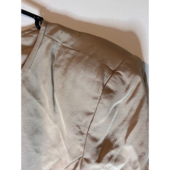 Patrick Evening Jacket 12 Beige 100% Silk Beaded Embroidered Short Formal Bolero - Picture 4 of 10